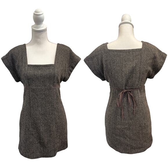 Paul & Joe Dresses & Skirts - VTG Paul & Joe Brown Tweed Wool Blend Shift Dress Size Small Heritage Preppy
